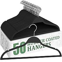 Algopix Similar Product 3 - Flysums Coat Hangers 50 Pack Rubber