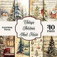 Algopix Similar Product 2 - Vintage Christmas Sheet Music Scrapbook