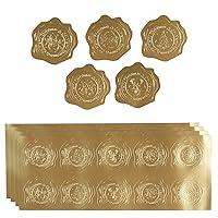 Algopix Similar Product 11 - 300 Pieces Embossed Gold Foil Stickers