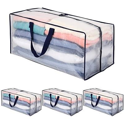 Over-Sized Clear Storage Bag with Strong Handles and Zippers - Veno Bags