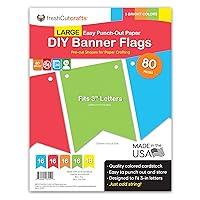 Algopix Similar Product 2 - 80 pcs Paper DIY Banner Flags Bright