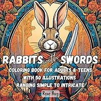 Algopix Similar Product 11 - Rabbits with Swords Coloring Book for