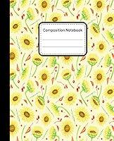 Algopix Similar Product 3 - Composition Notebook Sunflowers Print