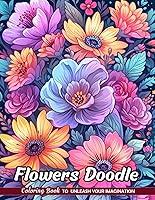 Algopix Similar Product 14 - Flowers Doodle Coloring Book Floral