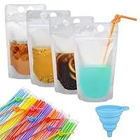 Algopix Similar Product 19 - 100 Pcs Zipper Plastic Pouches Drink