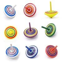 Algopix Similar Product 18 - Colorful Painted Wood Spinning Tops