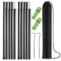 Algopix Similar Product 14 - Tent Poles Adjustable Tarp Poles Steel