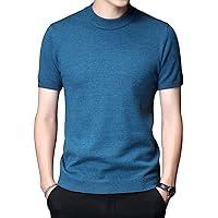 Algopix Similar Product 9 - Mens Basic Crew Neck Short Sleeve Mock