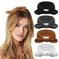 Algopix Similar Product 6 - DRESHOW 4 Pack Headbands for Women Bow