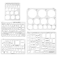 Algopix Similar Product 1 - 5 Pcs Circle Templates for Drafting