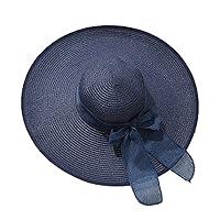 Algopix Similar Product 16 - Womens Wide Brim Straw Panama Hat