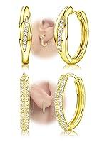 Algopix Similar Product 15 - Gold Hoop Earrings Set for Women 