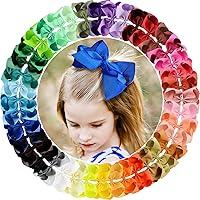 Algopix Similar Product 9 - ALinmo 30 Colors 6 Inch Bows for Girls