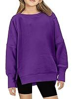 Algopix Similar Product 9 - Yoklass Sweaters for Girls Purple Thick