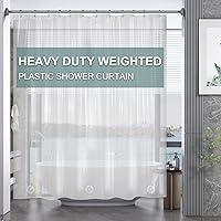Algopix Similar Product 13 - AmazerBath Plastic Shower Curtain Clear