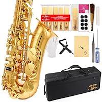 Algopix Similar Product 6 - Glory Gold Laquer E Flat Alto Saxophone