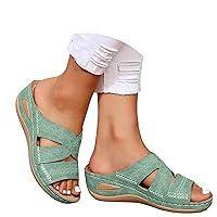 Algopix Similar Product 16 - KAPRIOY Wedge Sandals for Women Yoga
