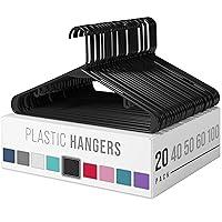 Algopix Similar Product 8 - Clothes Hangers Plastic 20 Pack  Black