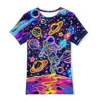 Algopix Similar Product 15 - uideazone Neon Astronaut Tshirts for