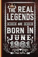 Algopix Similar Product 11 - Legends are born in July 1981 Notebook