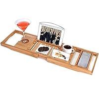 Algopix Similar Product 9 - Utoplike Bamboo Bathtub Caddy Tray Bath