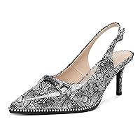 Algopix Similar Product 2 - YODEKS Sling Back Heels Women Low Heels