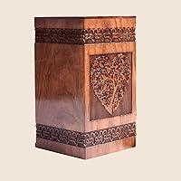 Algopix Similar Product 11 - Wooden urn for human ashes urn box for