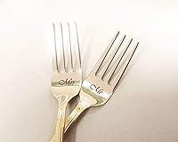 Algopix Similar Product 19 - Mr mrs wedding forks with date