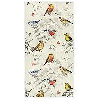 Algopix Similar Product 5 - AGONA Vintage Birds Flower Hand Towel