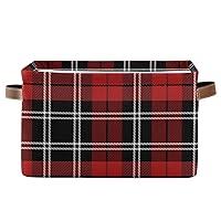 Algopix Similar Product 19 - Christmas Plaid Storage Basket