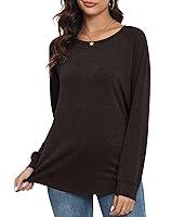 Algopix Similar Product 8 - PRIMODA Womens Loose Fit Raglan Long