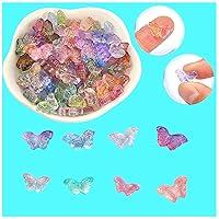 Algopix Similar Product 15 - 100pcs Glass Butterfly Beads Random