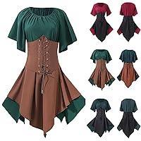 Algopix Similar Product 15 - Patchwork Medieval Costume for Women