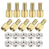 Algopix Similar Product 15 - uxcell M3x5mm6mm MaleFemale Brass Hex