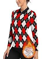 Algopix Similar Product 11 - Womens Thermal Long Sleeve Golf Shirts