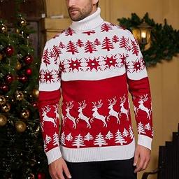 Best Deal for Men Christmas Sweater Casual Christmas Tree Pullover