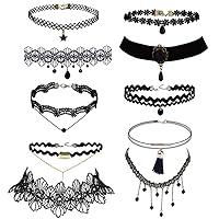 Algopix Similar Product 9 - Trasfit 10 Pieces Lace Choker Necklace