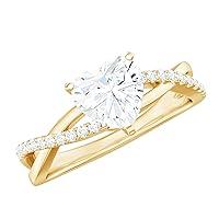 Algopix Similar Product 11 - Rosec Jewels Moissanite 7 mm Heart