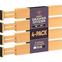 Algopix Similar Product 15 - 4 Pack Drawer Dividers Bamboo 26