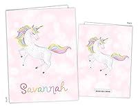 Algopix Similar Product 18 - Rainbow Unicorn Pocket Folder Gift Name