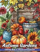 Algopix Similar Product 5 - Autumn Gardens Adult Coloring Book