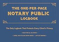 Algopix Similar Product 20 - The OnePerPage Notary Public Logbook