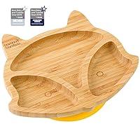 Algopix Similar Product 3 - Bamboo Baby Plate with Suction  Kids