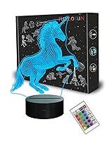 Algopix Similar Product 11 - FULLOSUN Unicorn Bedside Lamp 3D