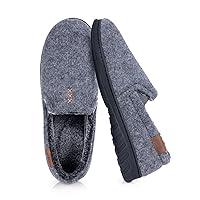 Algopix Similar Product 3 - BOVTY Mens Felt House Slippers Memory