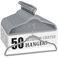 Algopix Similar Product 20 - Hangers 50 Pack Plastic Hangers Rubber