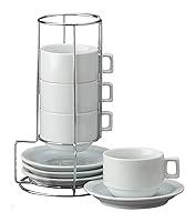 Algopix Similar Product 11 - HIC 9Piece Stackable Cappuccino Coffee