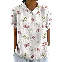 Algopix Similar Product 12 - 2024 Summer Linen Shirts for Women