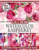 Algopix Similar Product 18 - Watercolor Raspberry Scrapbook Paper