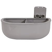 Algopix Similar Product 16 - Petmate Double Diner Kennel Bowl Gray